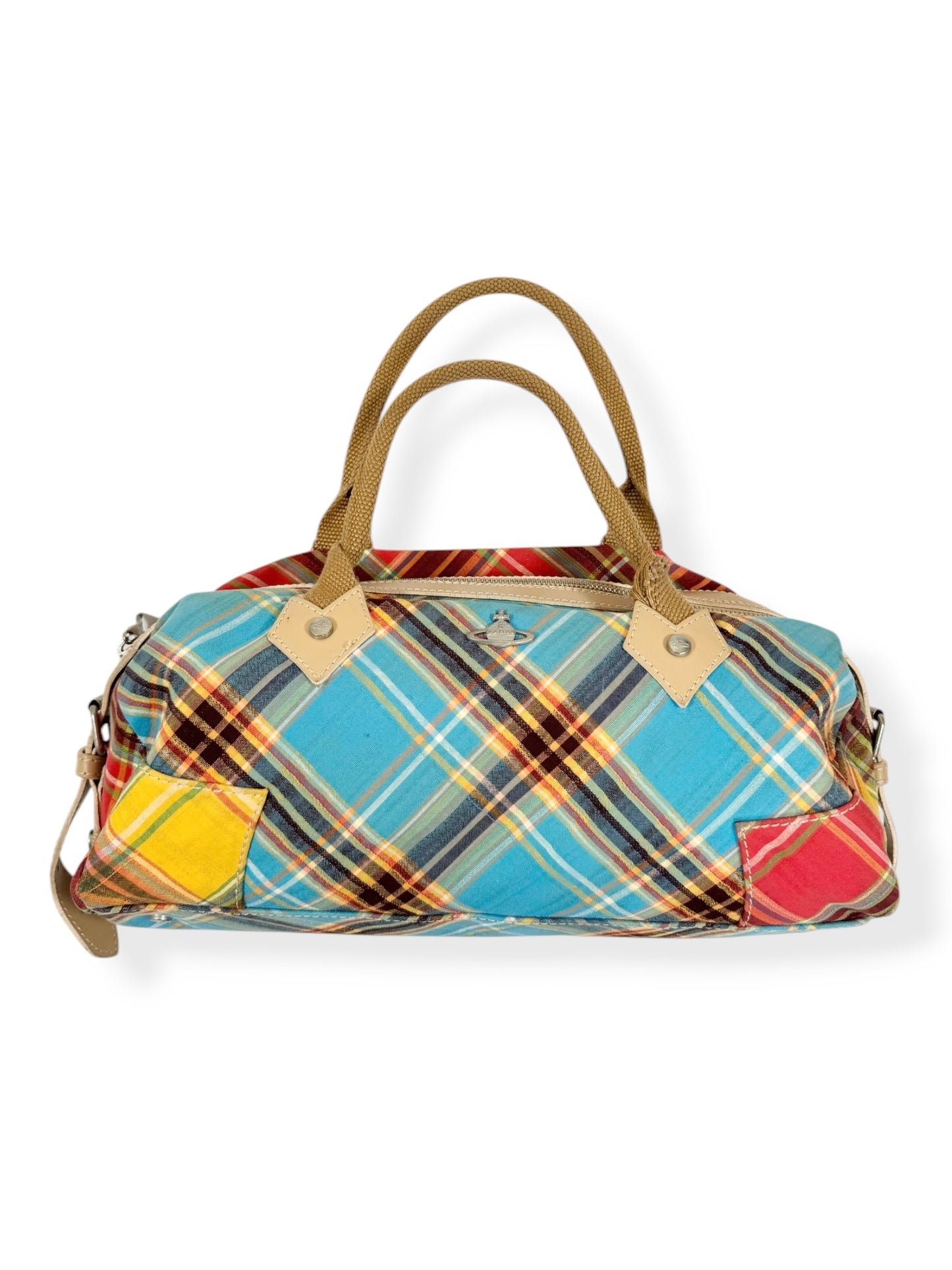 Vivienne Westwood Multi Colour Plaid Cotton Bag ♡
