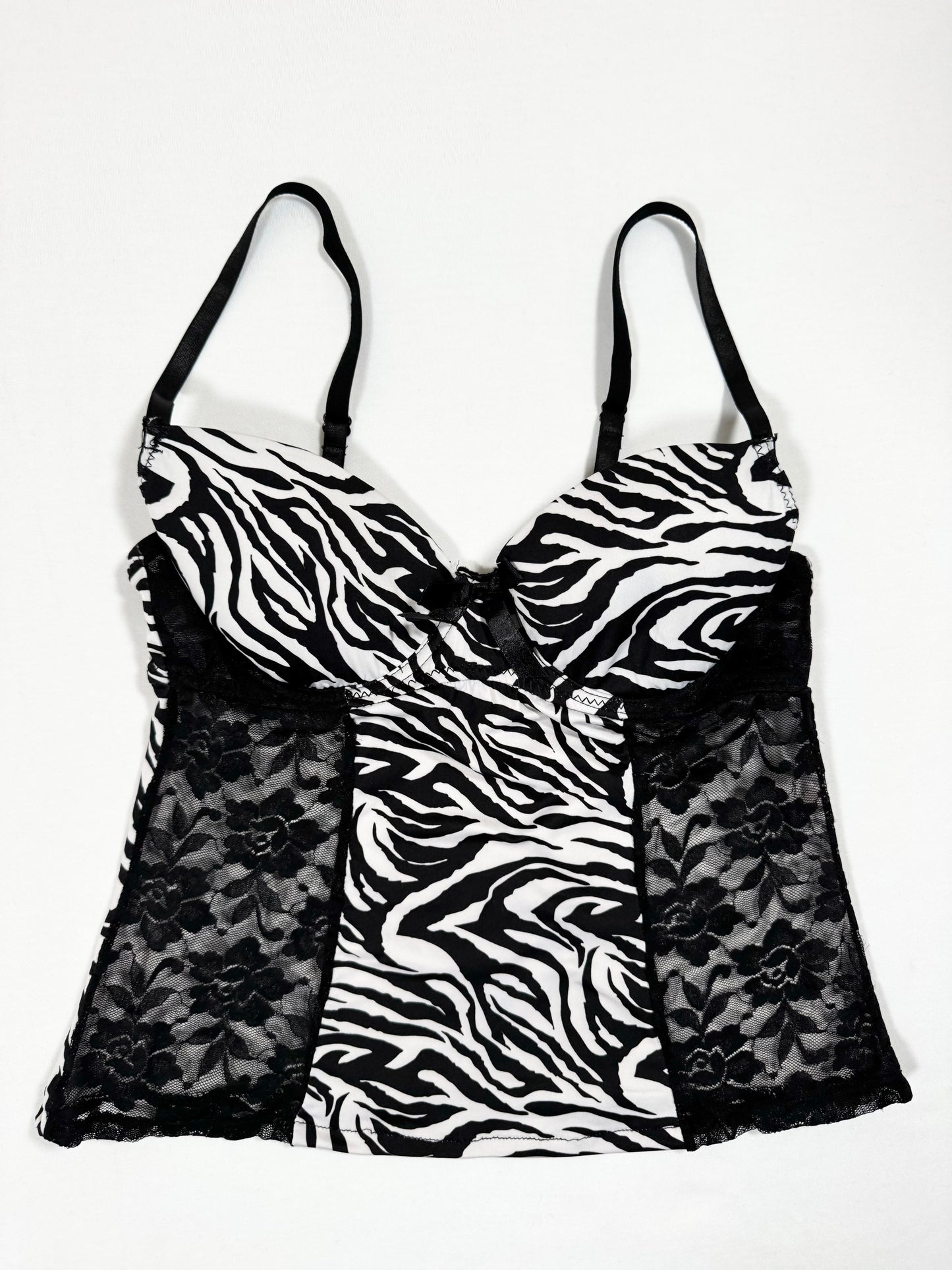 Rampage Zebra Lace Cami Set ♡ M/L
