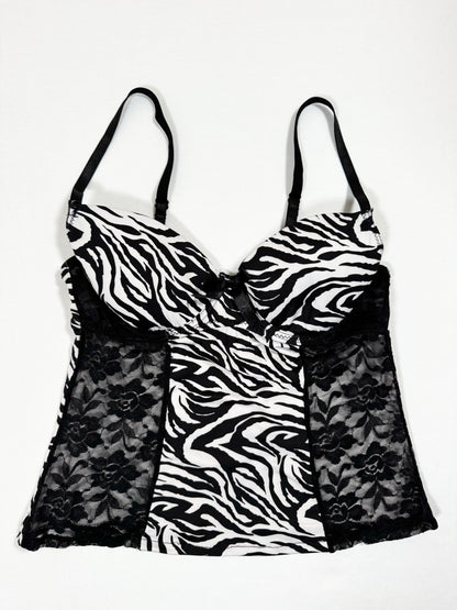 Rampage Zebra Lace Cami Set ♡ M/L
