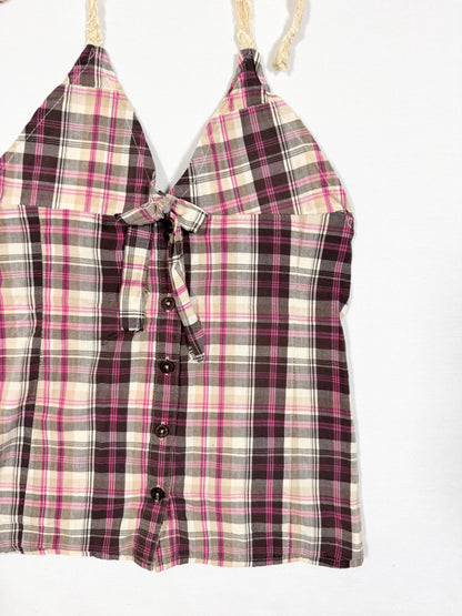 Plaid Halter Top ♡ Size XS