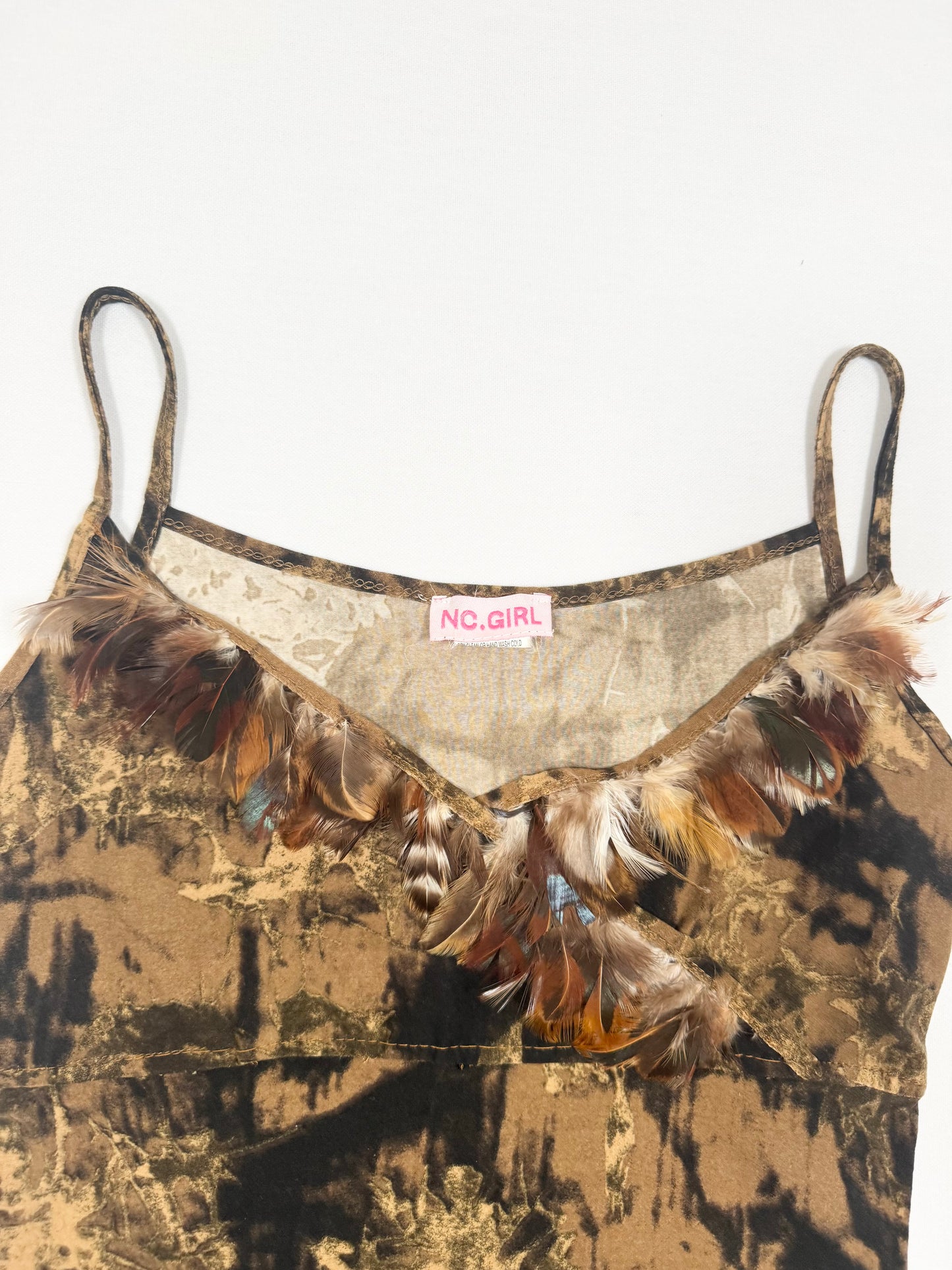 Feather Trim Cami ♡ Size S