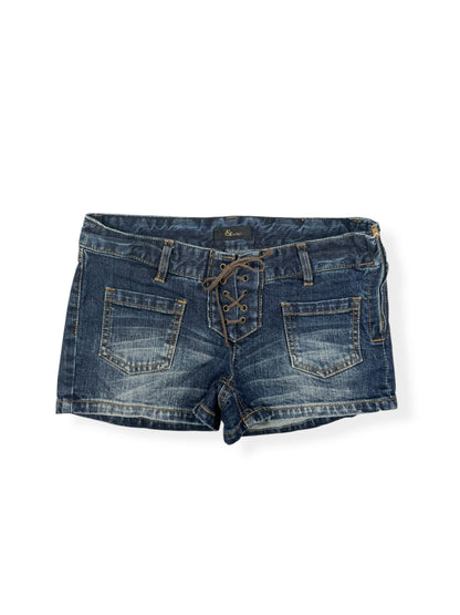 Lace Up Denim Shorts ☆ XS