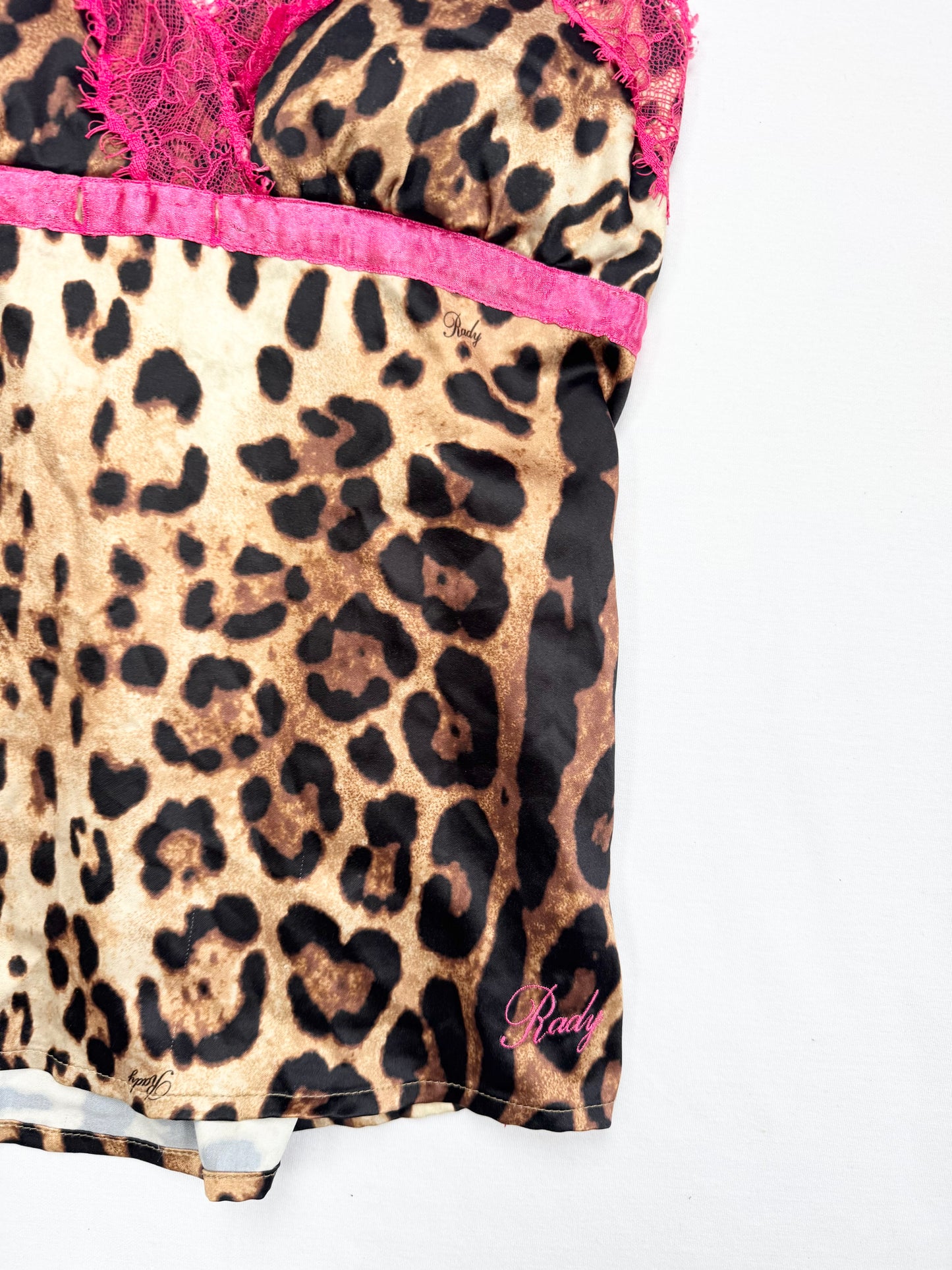 Leopard Print Pink Lace Cami ♡ S