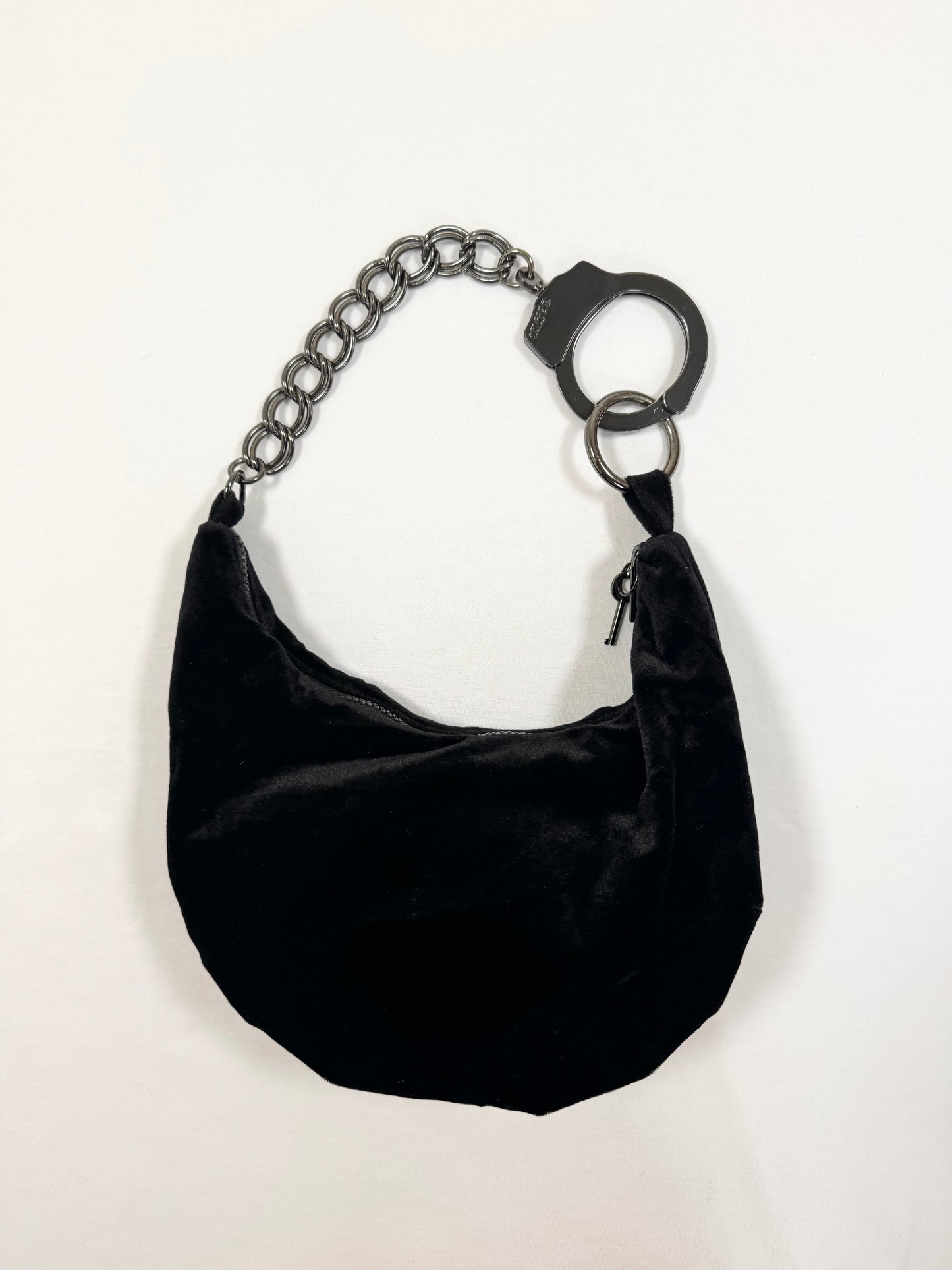 Cuffz By Linz Black Velvet Diamante Cuff Bag ♡