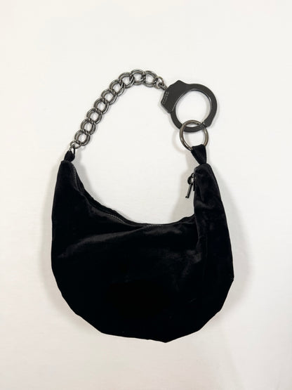 Cuffz By Linz Black Velvet Diamante Cuff Bag ♡