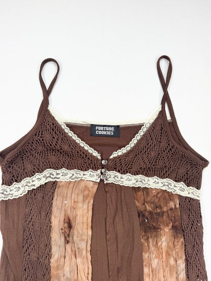 Brown Crochet Bust Cami ♡