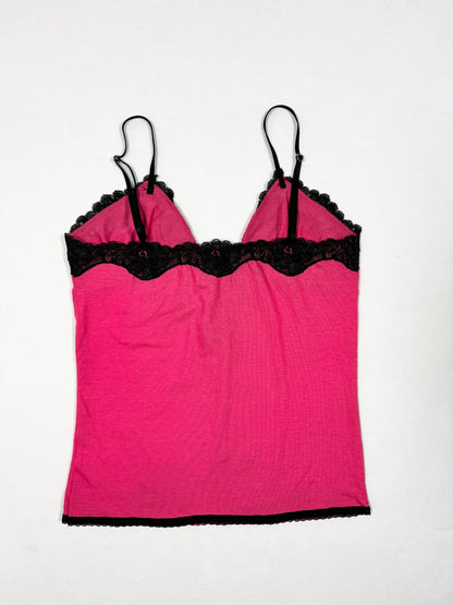 Pink & Black Lace Cami ♡ Size S