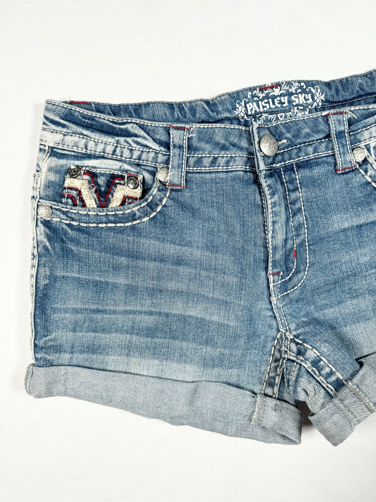 Star Denim Mini Shorts