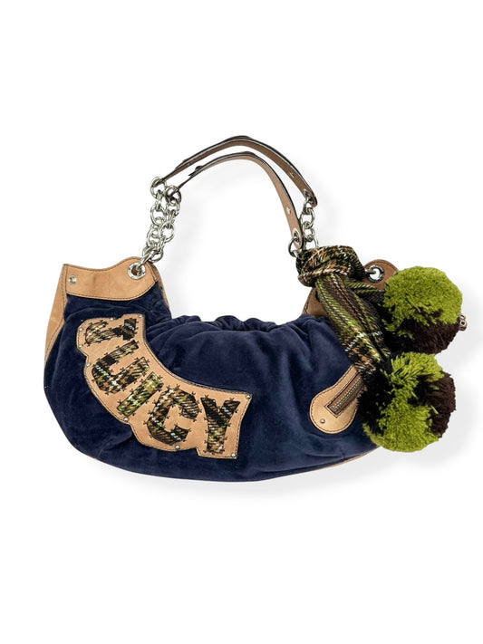 Juicy Couture Plaid Pom Pom Handbag ♡