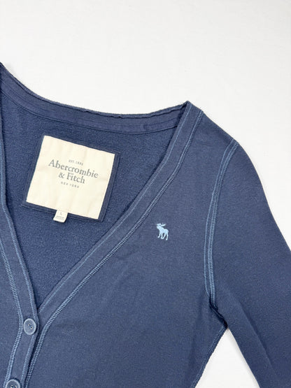Abercrombie & Fitch Navy 3/4 Sleeve Cropped Top ♡ L
