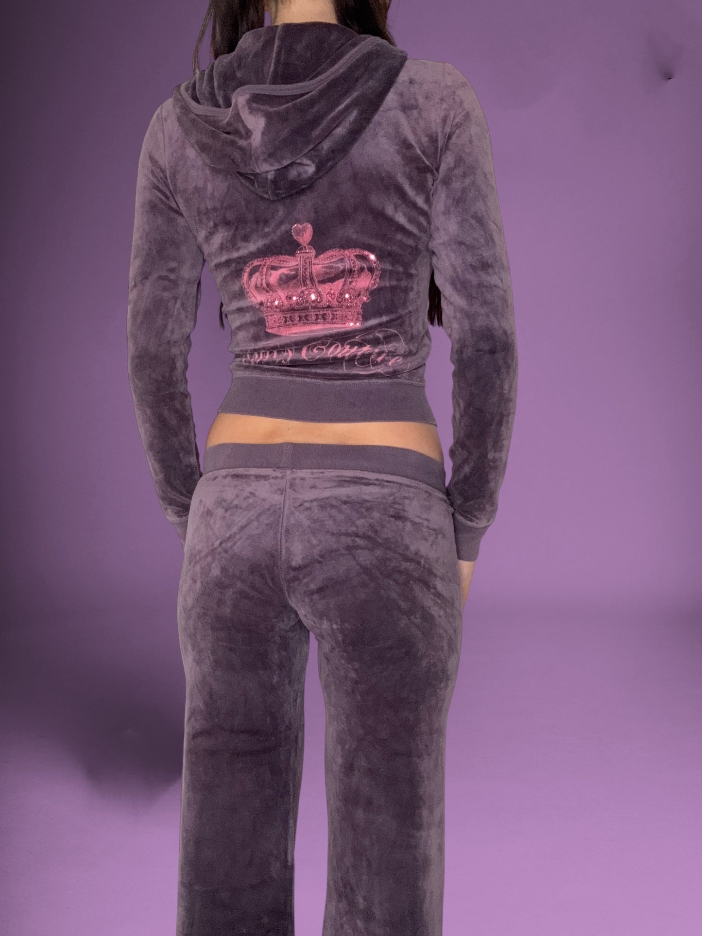 Purple Velour Juicy Couture Tracksuit ♡ S
