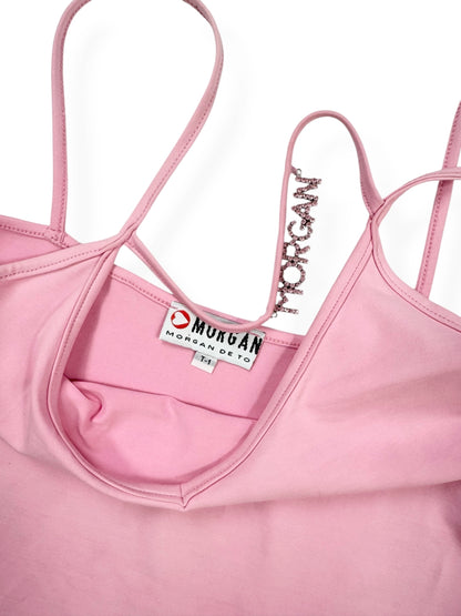 Morgan De Toi Pink Logo Charm Cami ♡ S