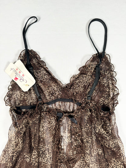 Leopard Micromesh Long Cami