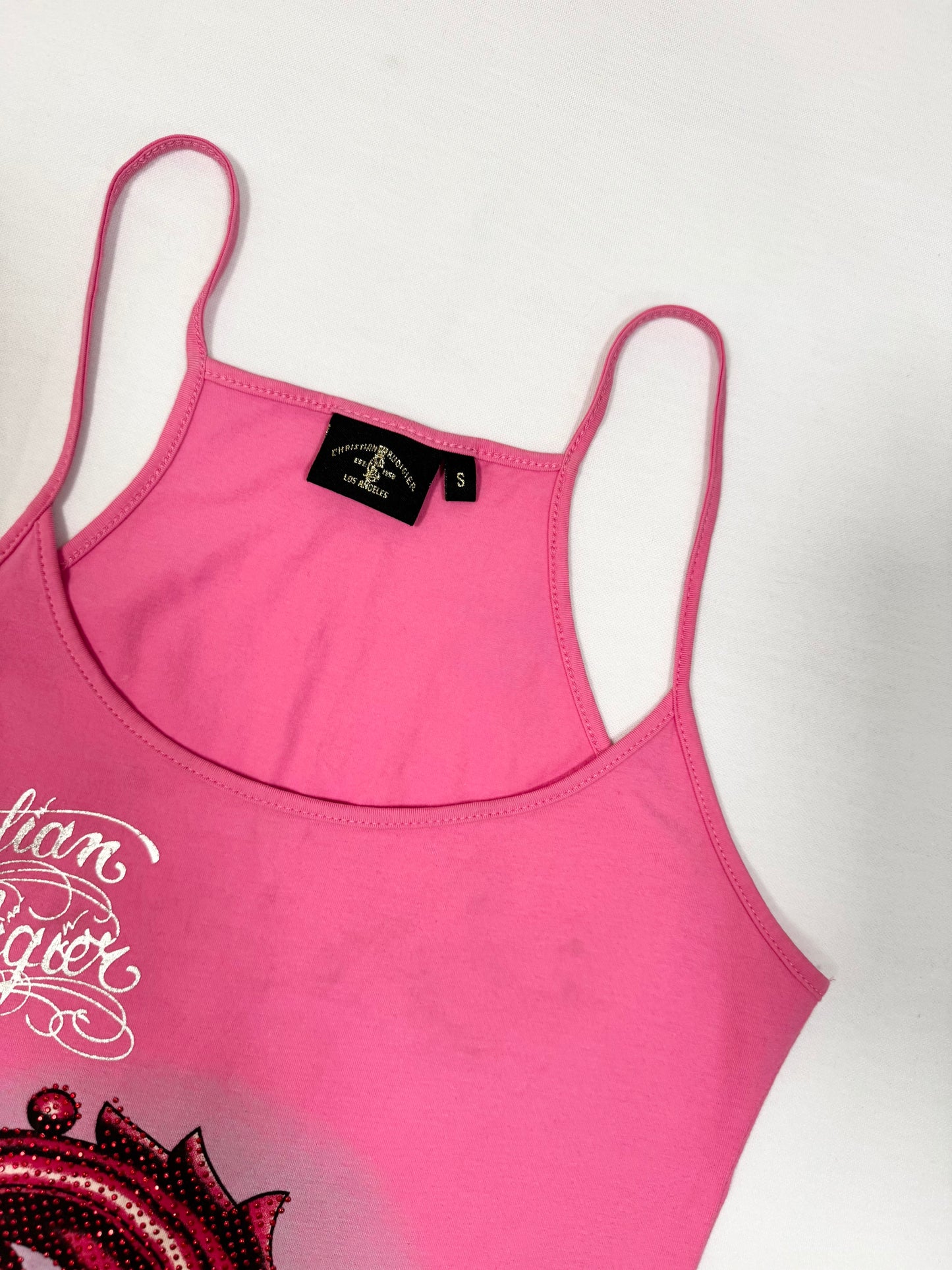 Christian Audigier Pink Cami