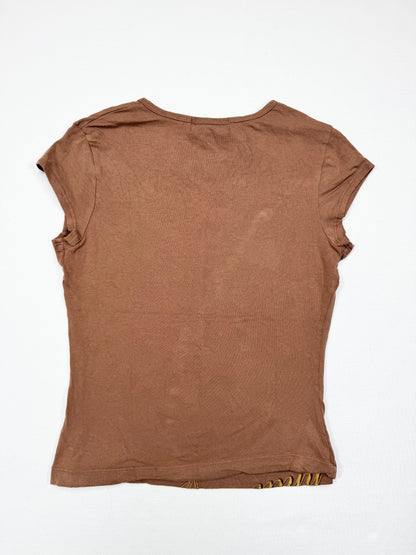 Baby Phat Brown Logo Tee ♡ L