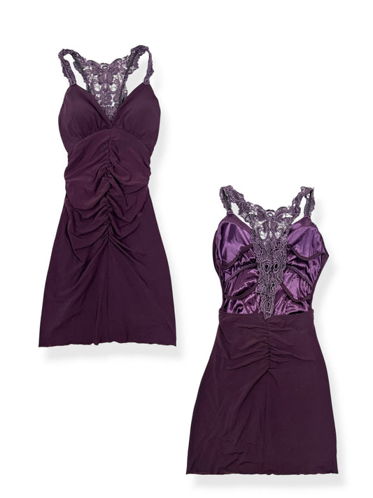 Xmania Purple Strappy Lace Back Dress ♡ S