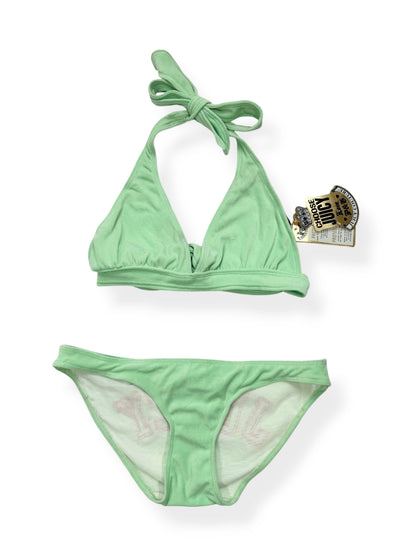 Juicy Couture Green & Pink Towelling Bikini ♡ M/L