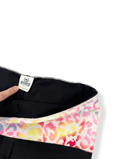 PINK Leopard Fold Over Shorts ♡ M