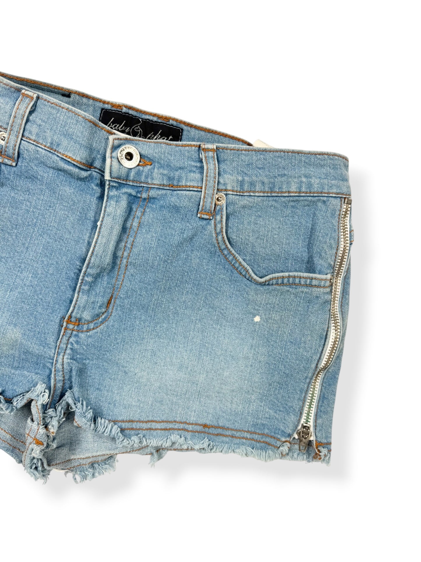 Baby Phat Denim Zipper Side Shorts ♡ S/M