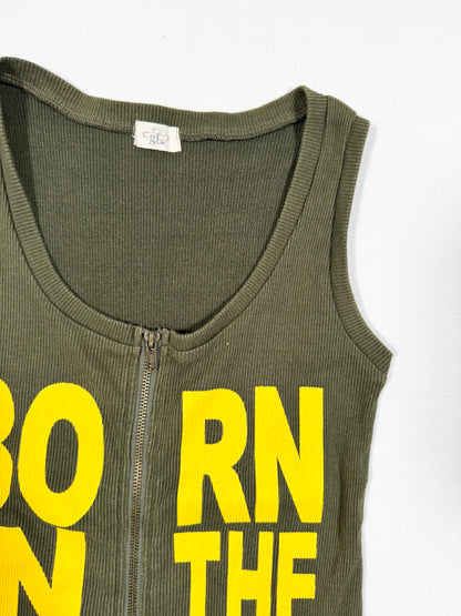 “Born in the wind” Zipper Tank ♡ Size S