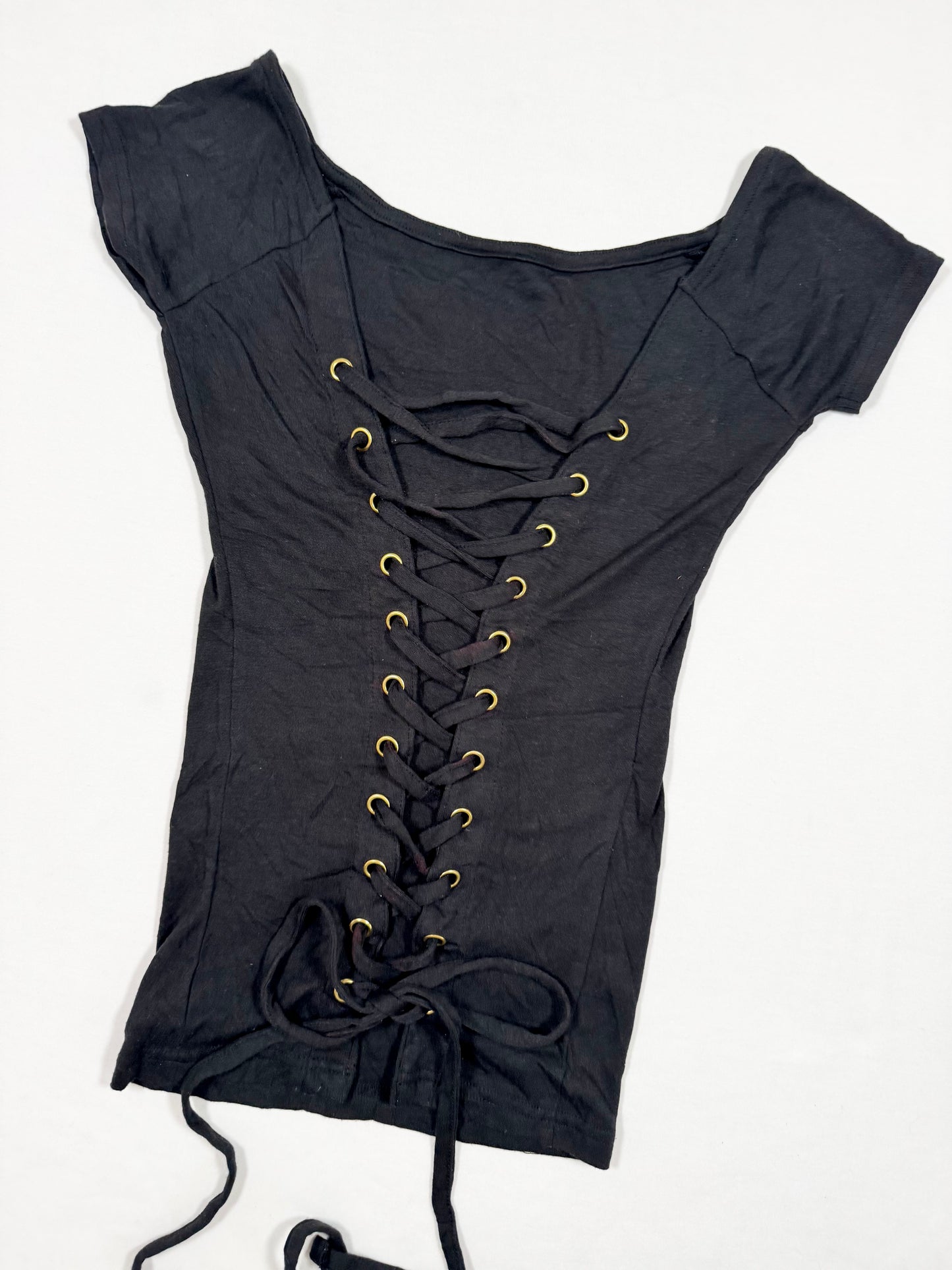 Lace Up Front Tee ♡ Size S