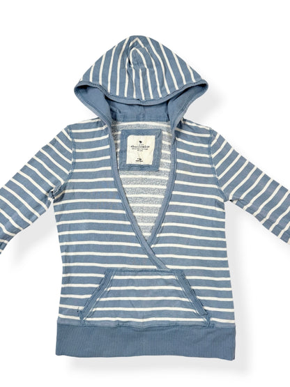 Abercrombie Blue Striped Hoodie ♡ M