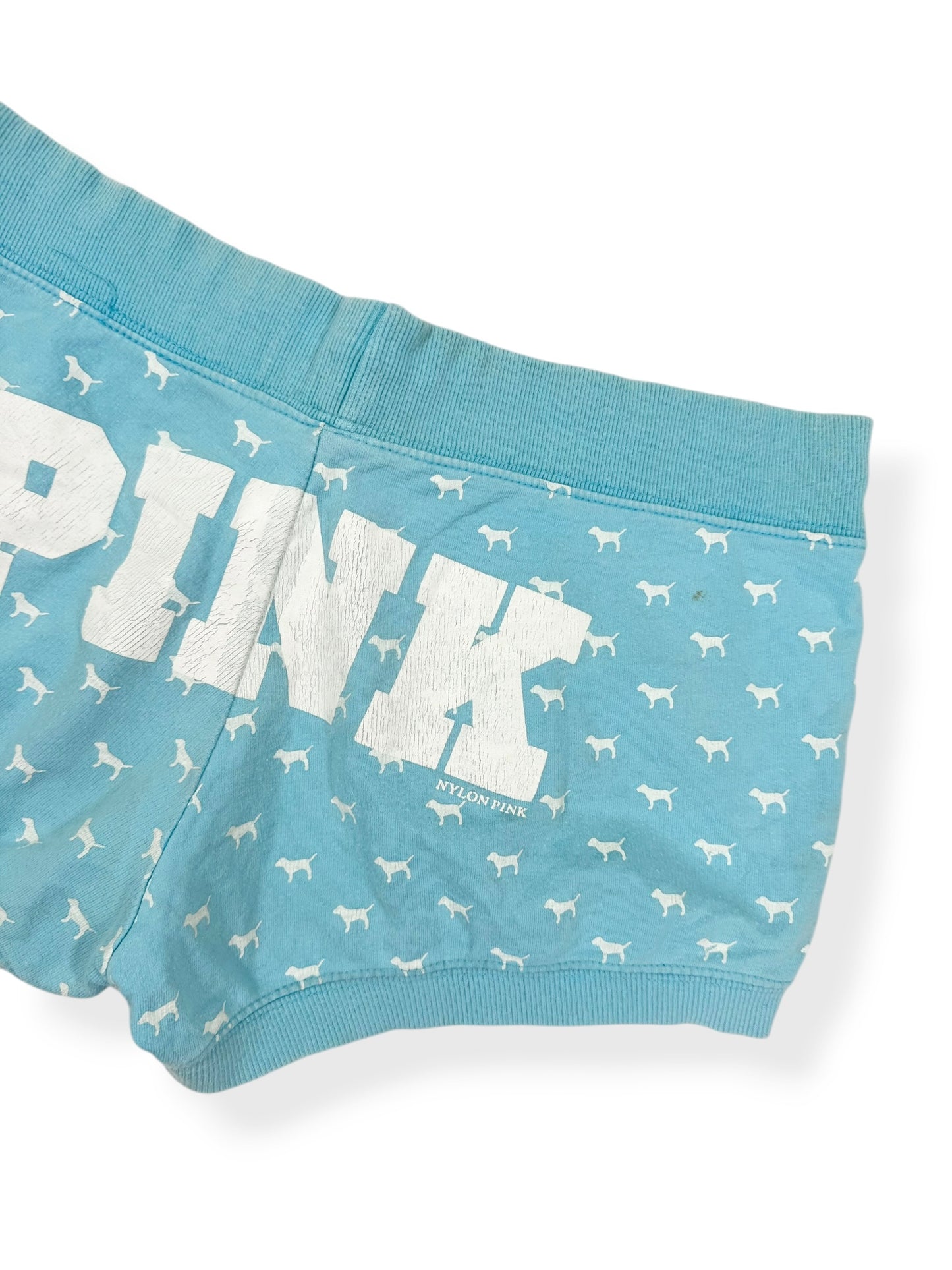 PINK Baby Blue Logo Shorts ♡ M