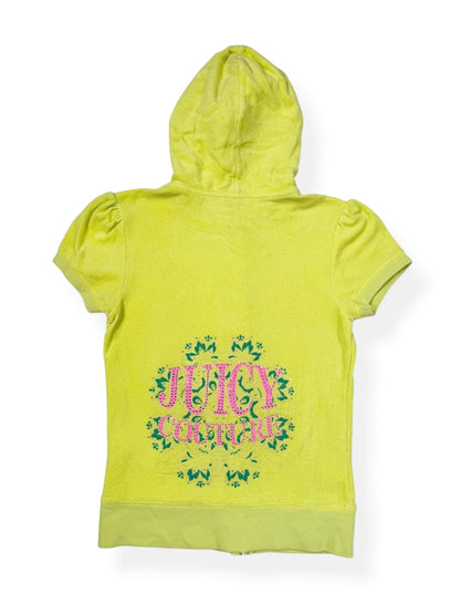 Green & Pink Towelling Juicy Couture Zip Up ♡ S
