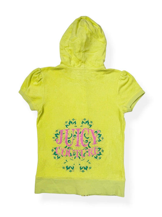 Green & Pink Towelling Juicy Couture Zip Up ♡ S