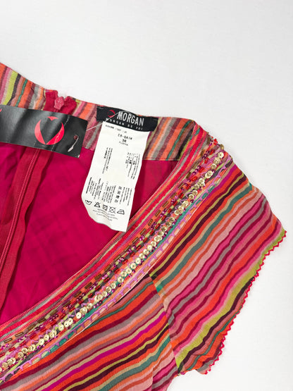 Morgan De Toi Pink Striped Mini Dress ♡ XS