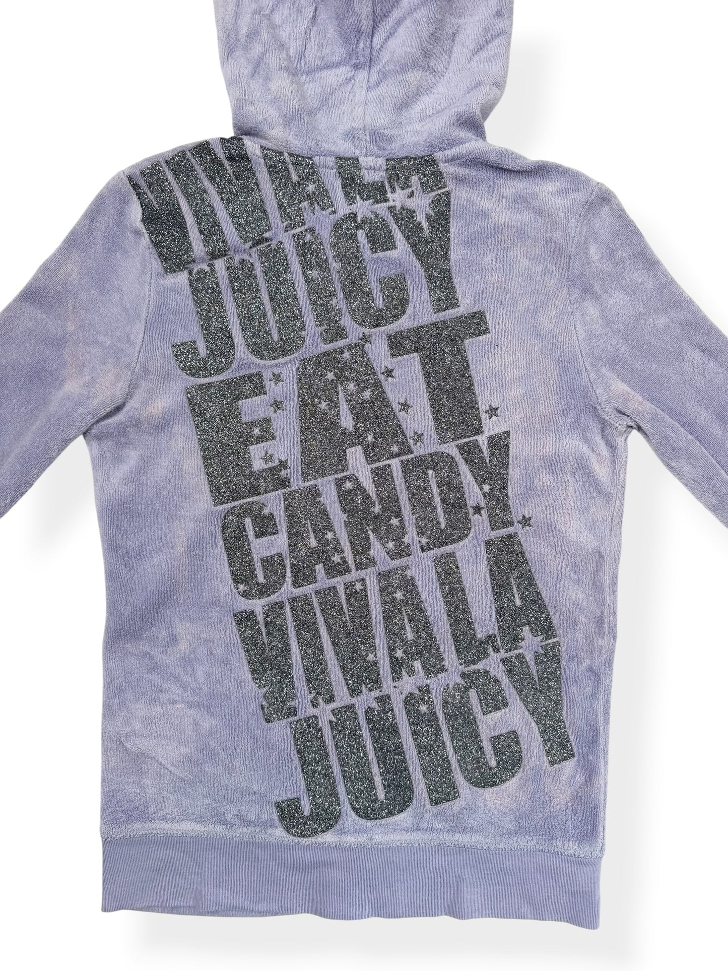 Purple Towelling Juicy Couture Zip Up Hoodie ♡ XS