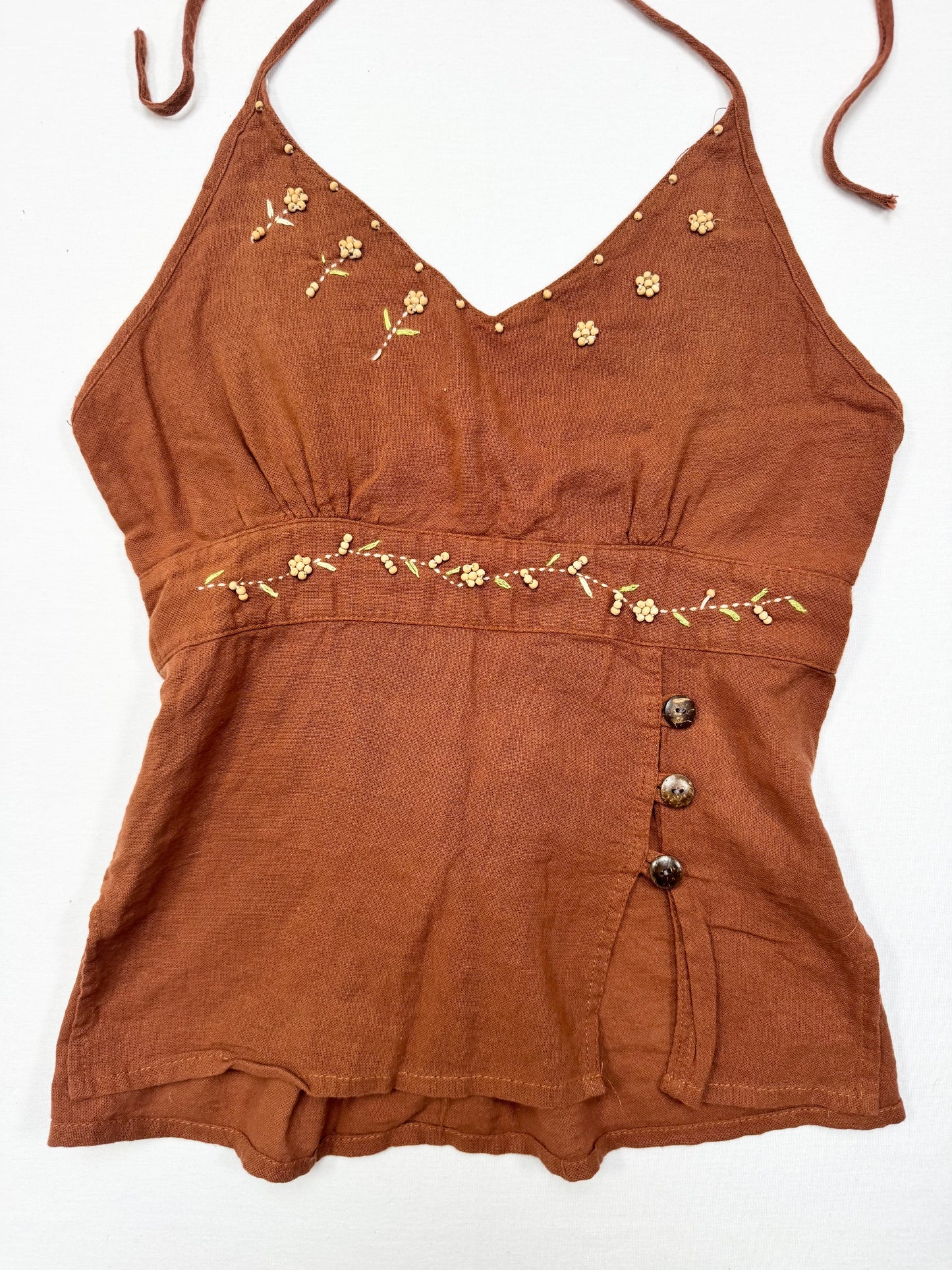 Brown Boho Halter ♡ M