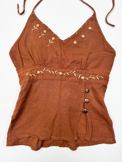 Brown Boho Halter ♡ M