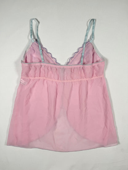 Pink Tie Front Cami