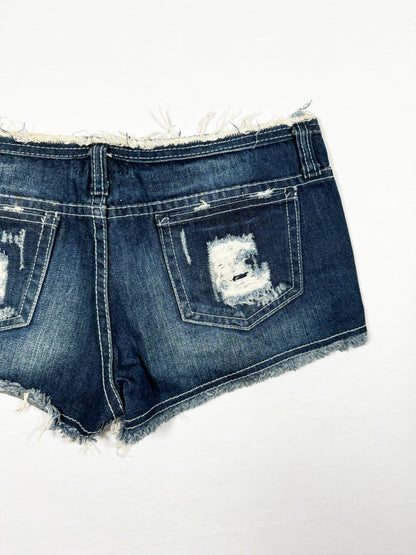 Distressed Micro Shorts