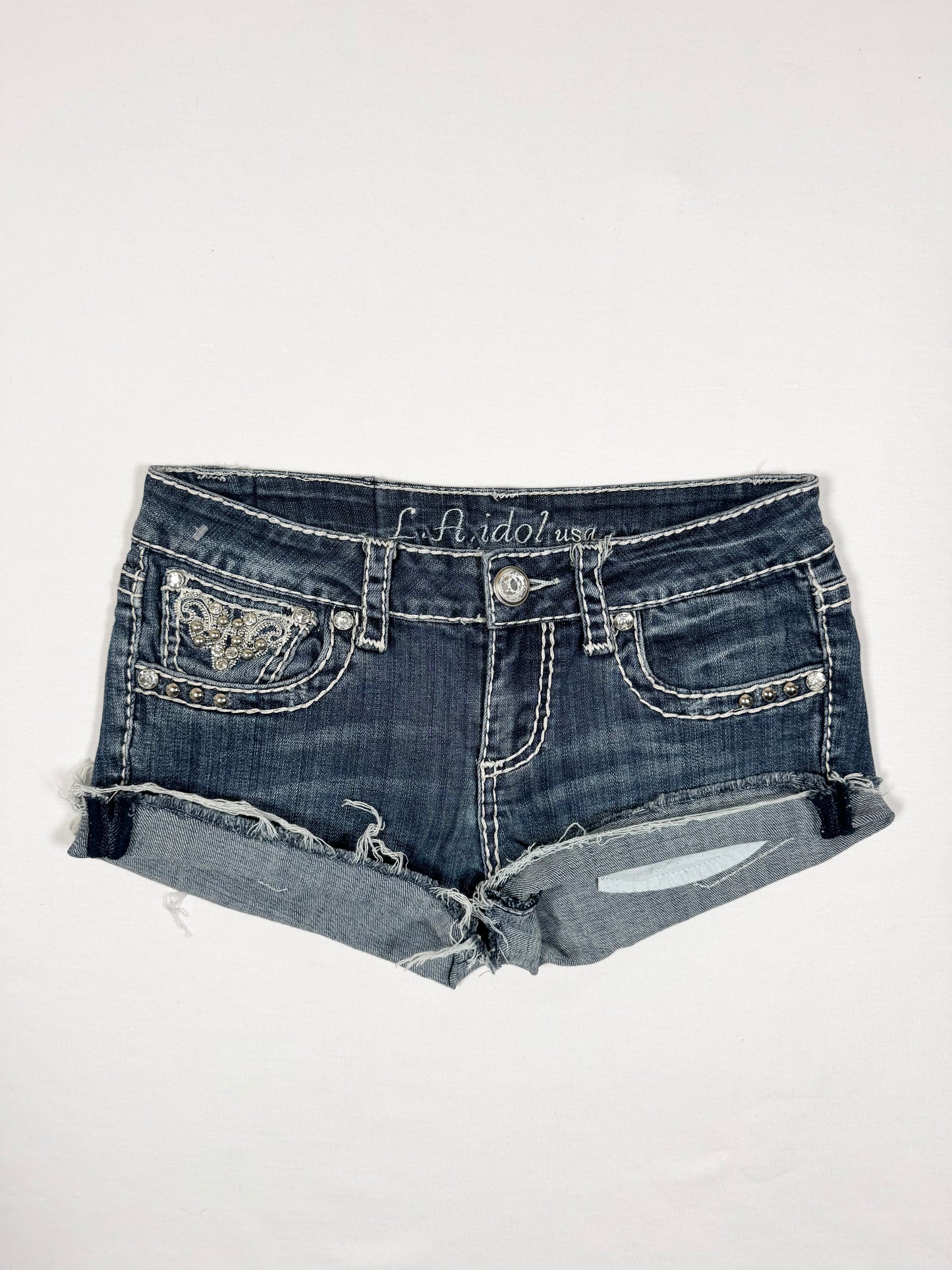 LA IDOL Studded Mini Shorts
