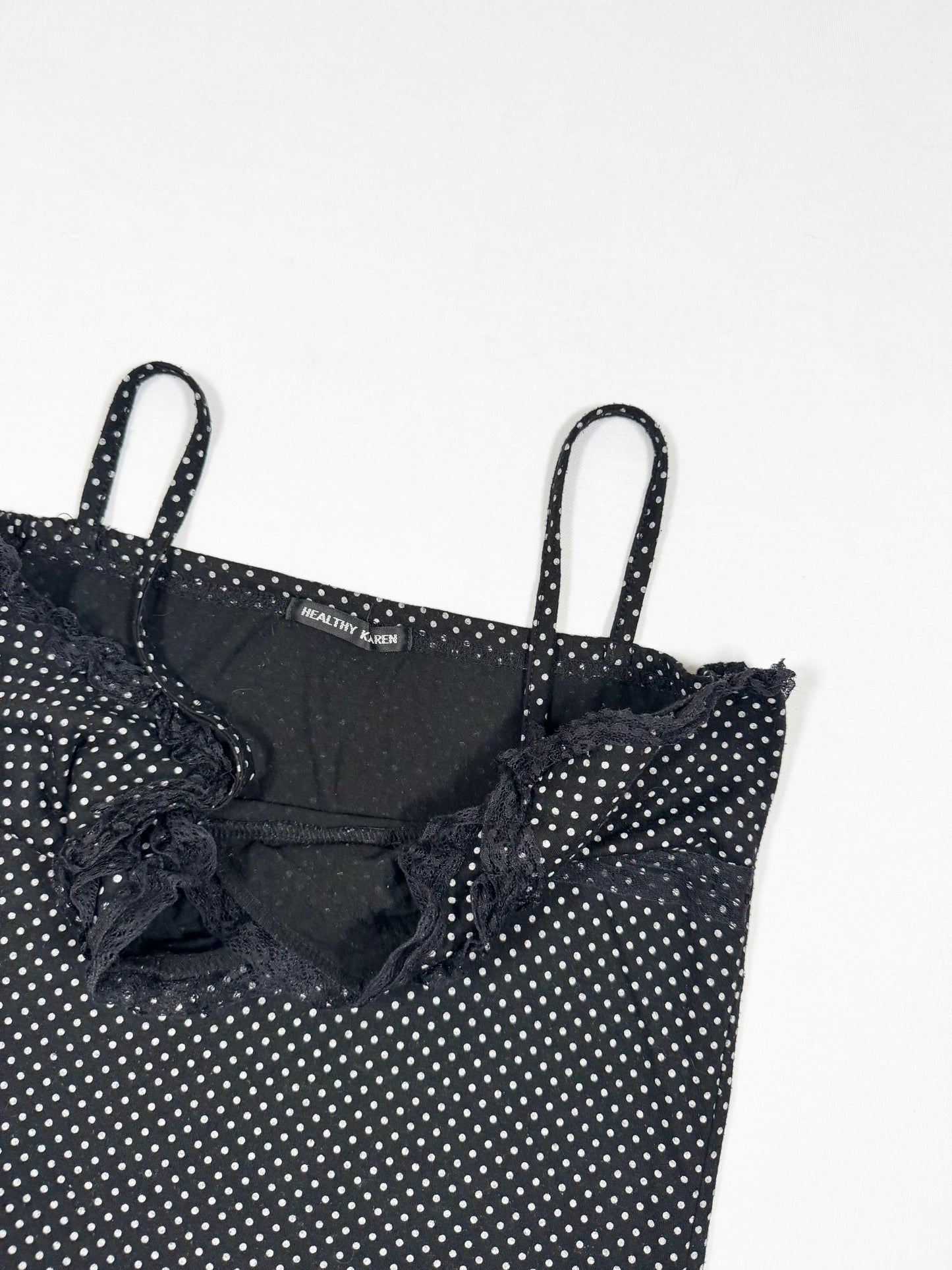 Polka Dot Ruffle Cami ♡ Size S