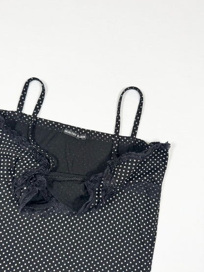 Polka Dot Ruffle Cami ♡ Size S