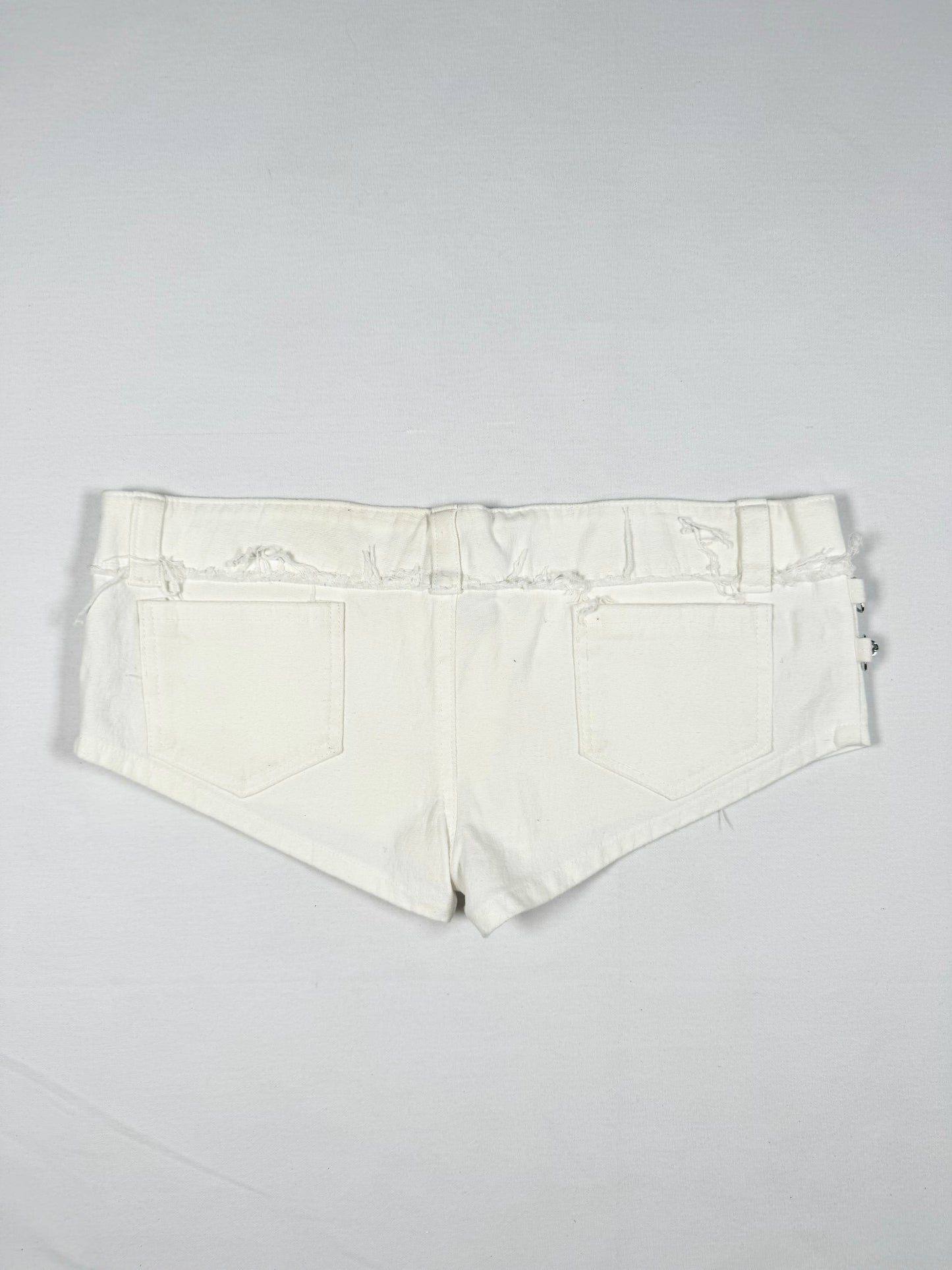 White Chain Micro Shorts