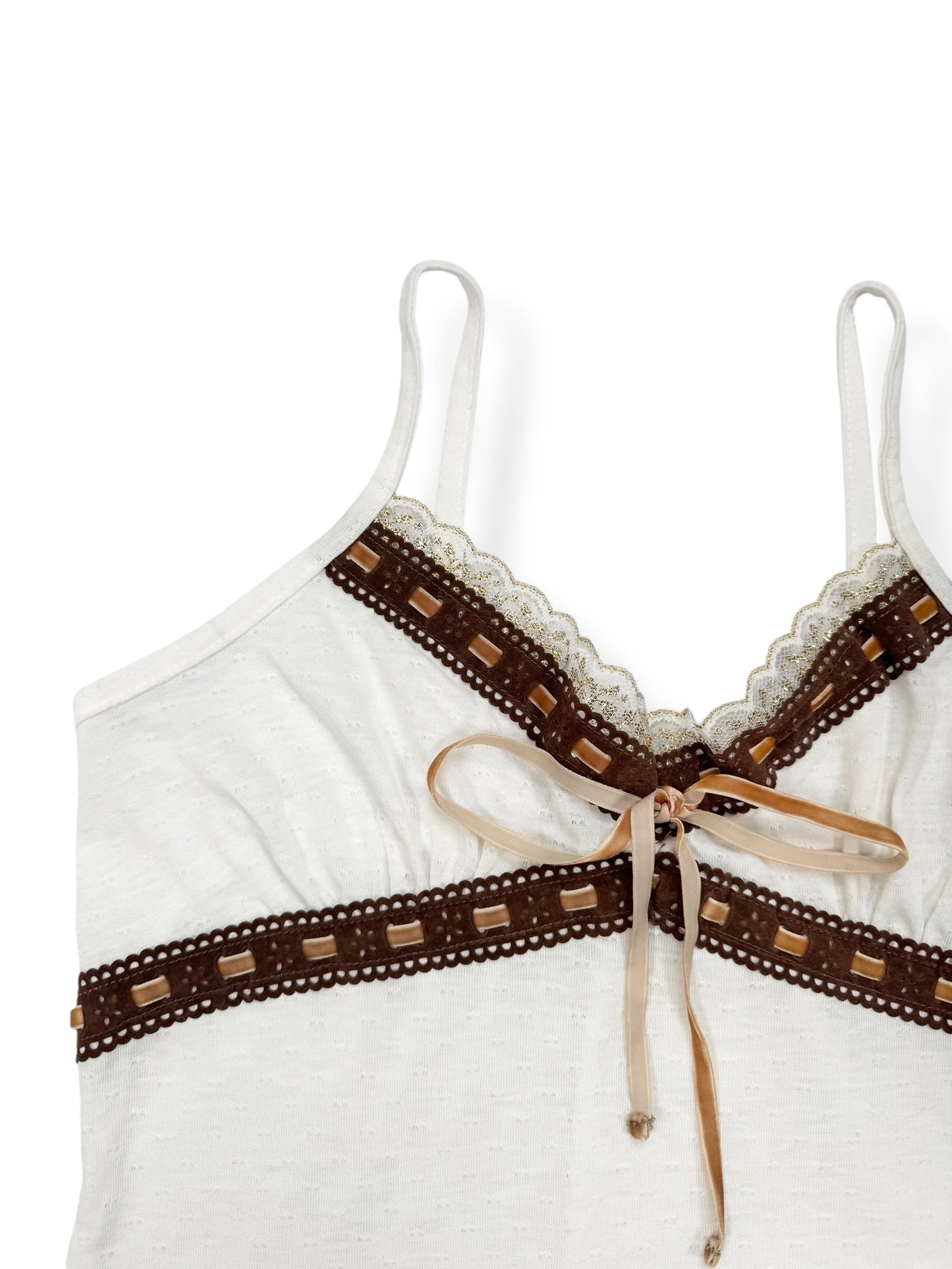 Pointelle Suede Tie Cami ♡ S