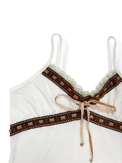 Pointelle Suede Tie Cami ♡ S