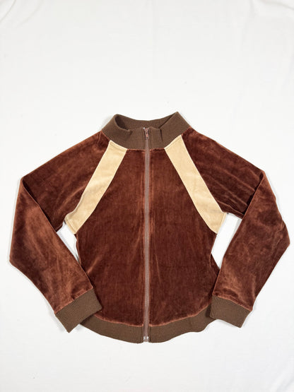 Playboy Brown Velour Zip Up ♡ Size M