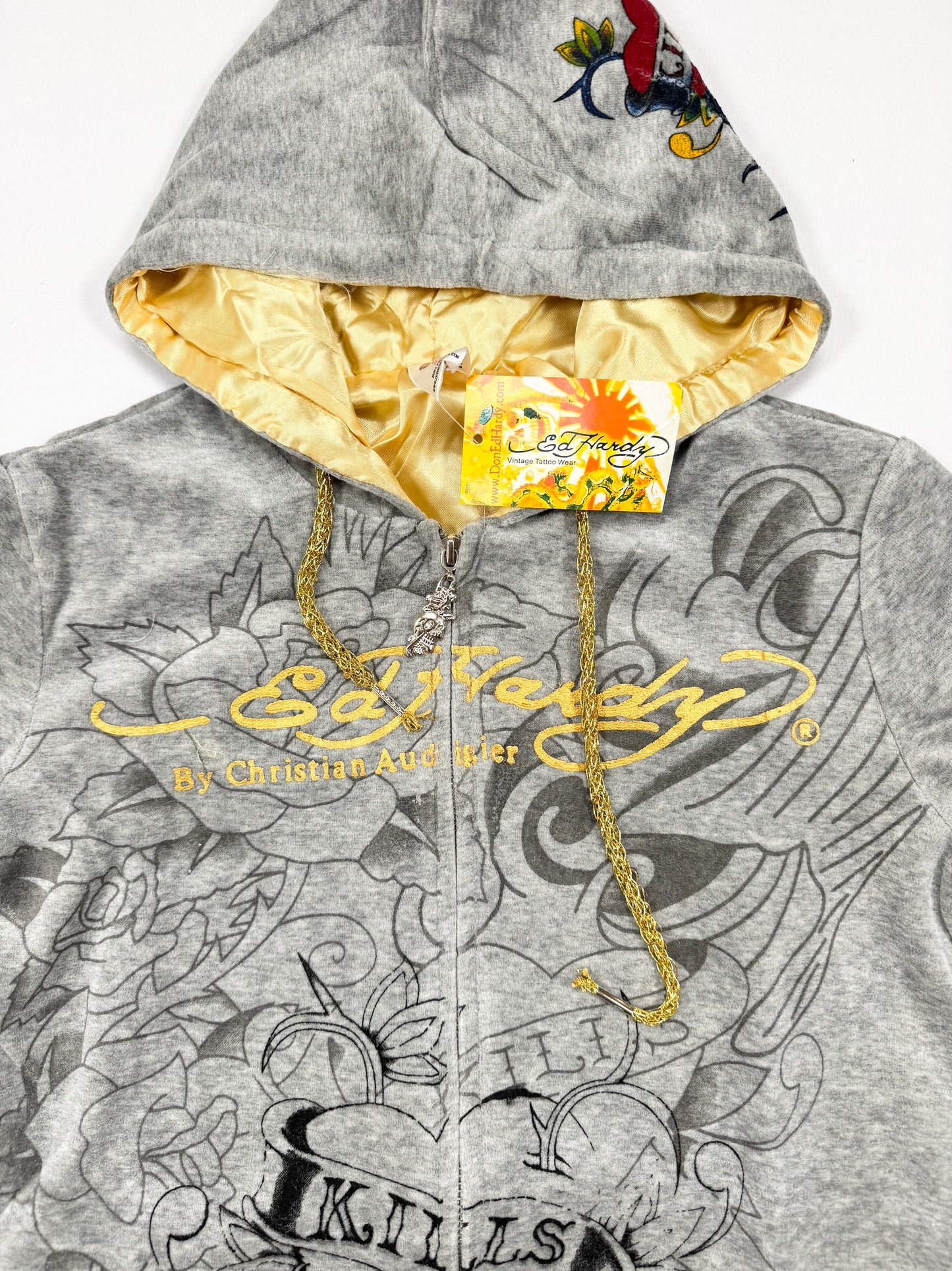 Grey Velour Ed Hardy Tracksuit ♡ S