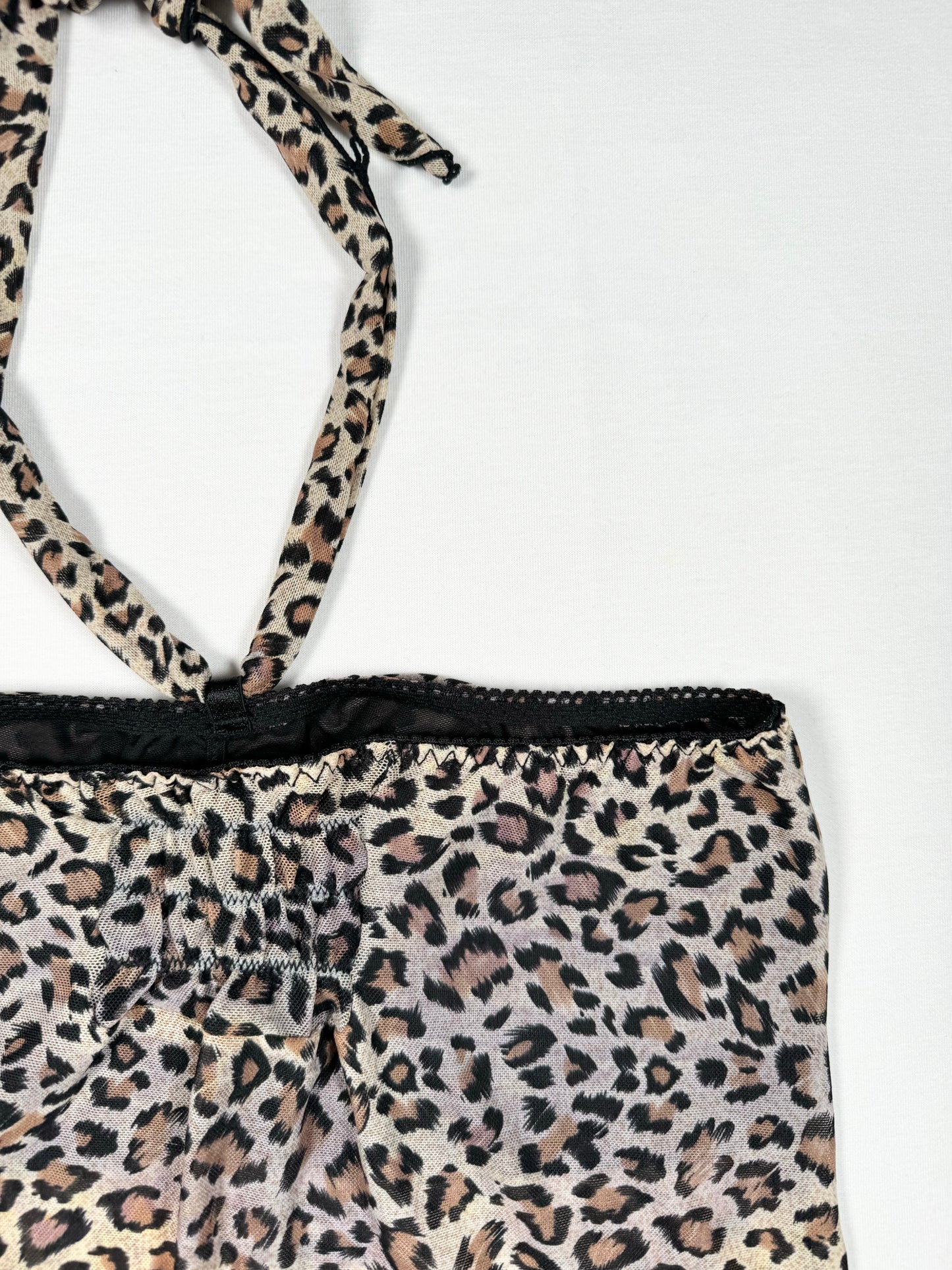 Leopard Micromesh Halter