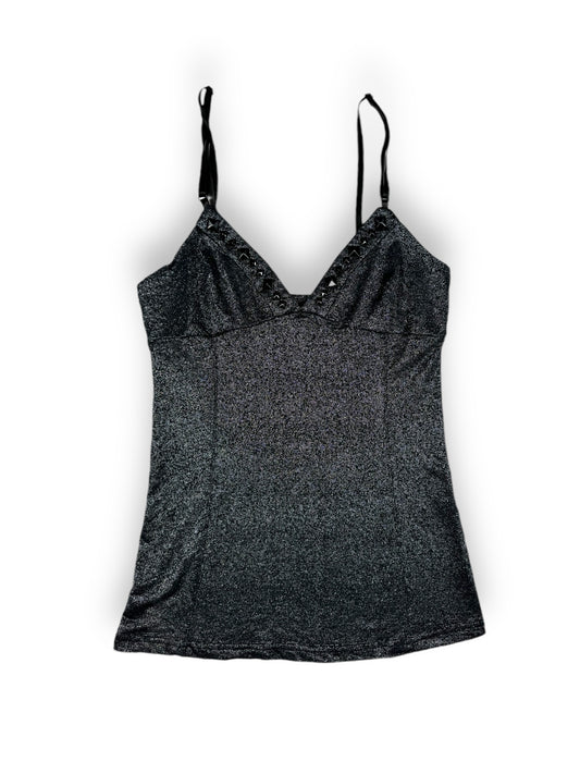 Lipservice Glittery Black Cami