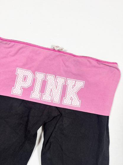 PINK Fold Over Flared Leggings ♡ M
