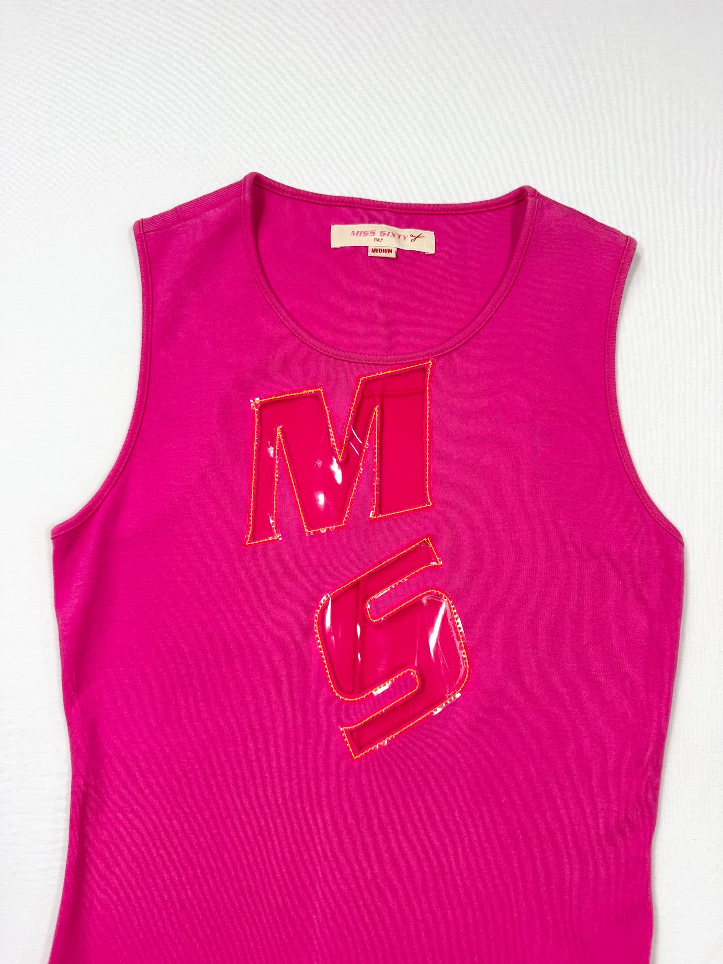 Hot Pink Miss Sixty PVC Cutout Dress ♡ M