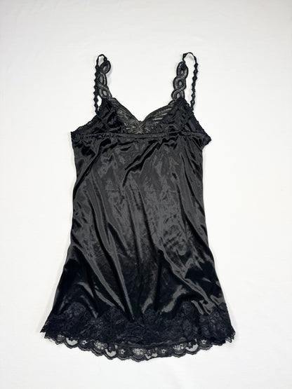 Black Satin Butterfly Cami ♡ S