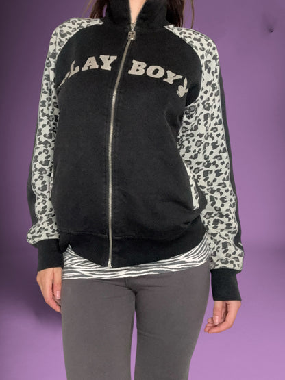 Leopard Playboy Zip Up ♡ Size L