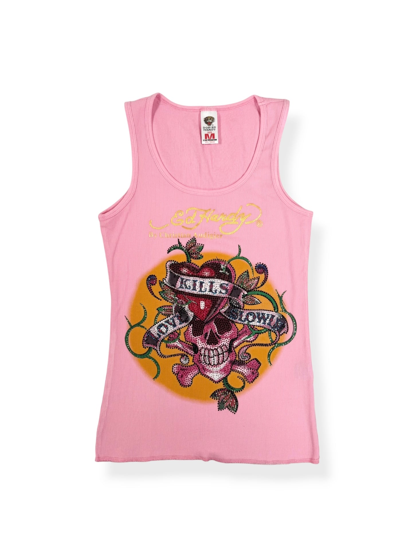 Pink Ed Hardy Tank ♡ M